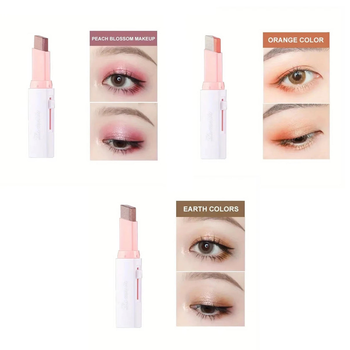 Two-Color Gradient Eye Shadow Stick – Long-Wear & Blendable