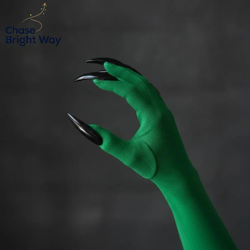 Long Elbow Cosplay Gloves with Sharp Claws | Halloween Costume