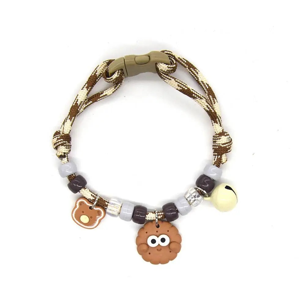 Colorful Braided Cat Collar with Bells – Adjustable Fit