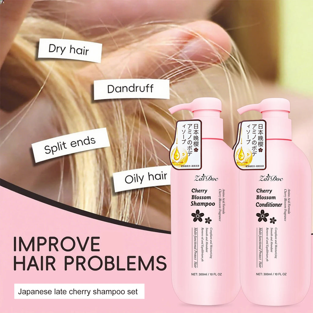 ZaiDoc Cherry Blossom Amino Acid Shampoo & Conditioner Set 300ml