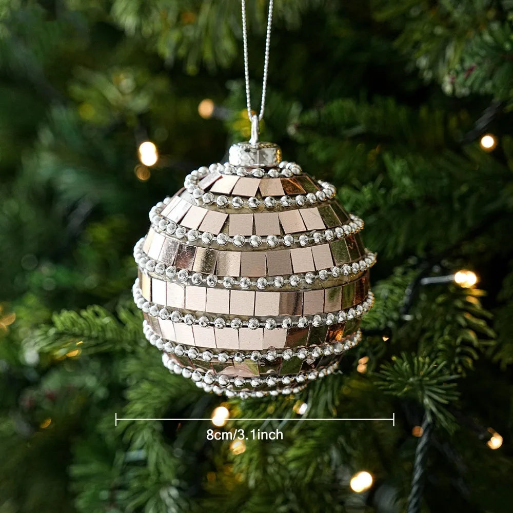 Mirror Disco Ball Christmas Ornament – Hanging DIY Photo Prop