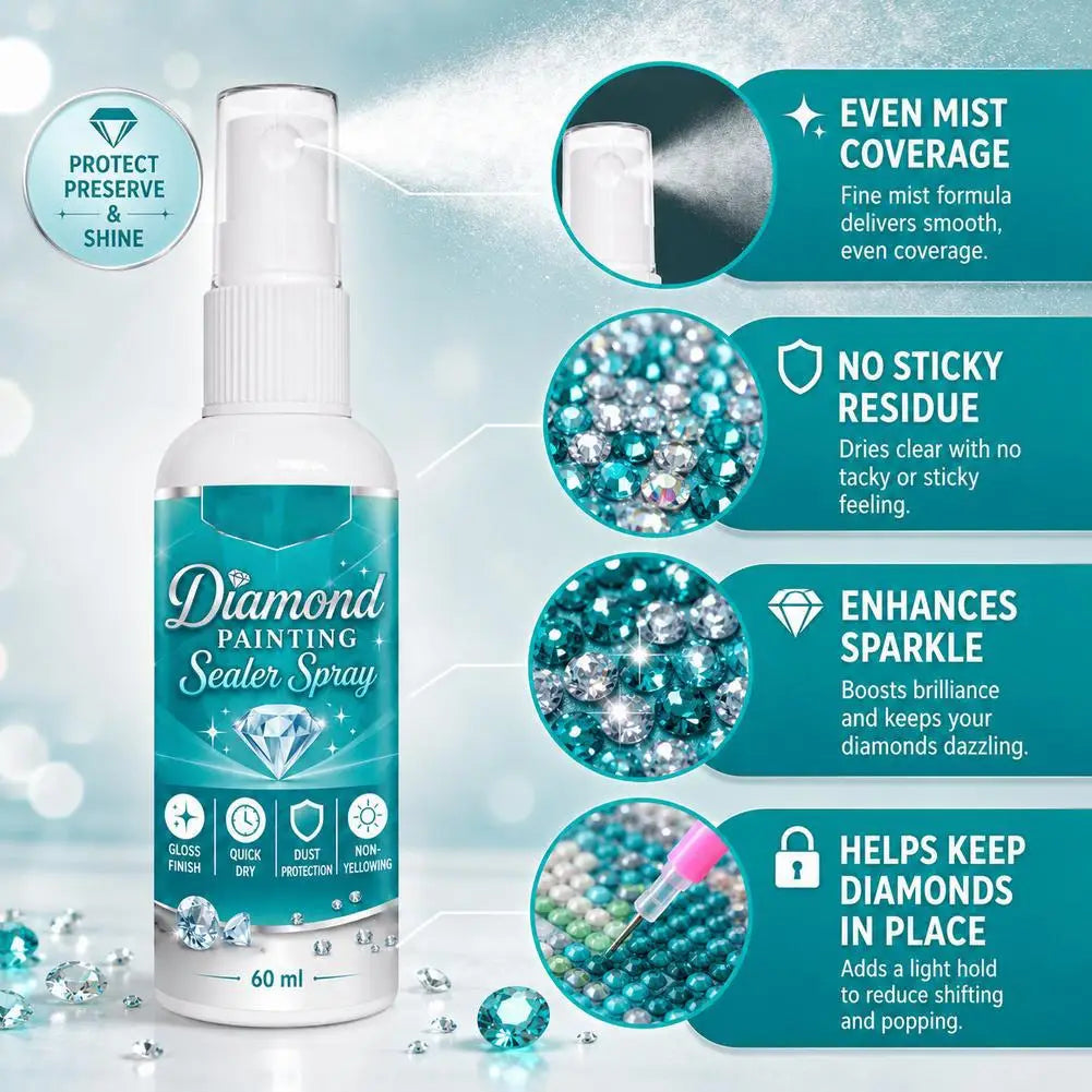 Diamond Painting Sealer Spray 60ml – High Gloss Quick-Dry