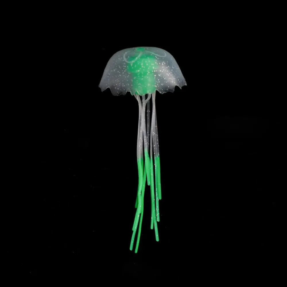 Silicone Glowing Jellyfish Aquarium Ornament | Fish Tank Decor