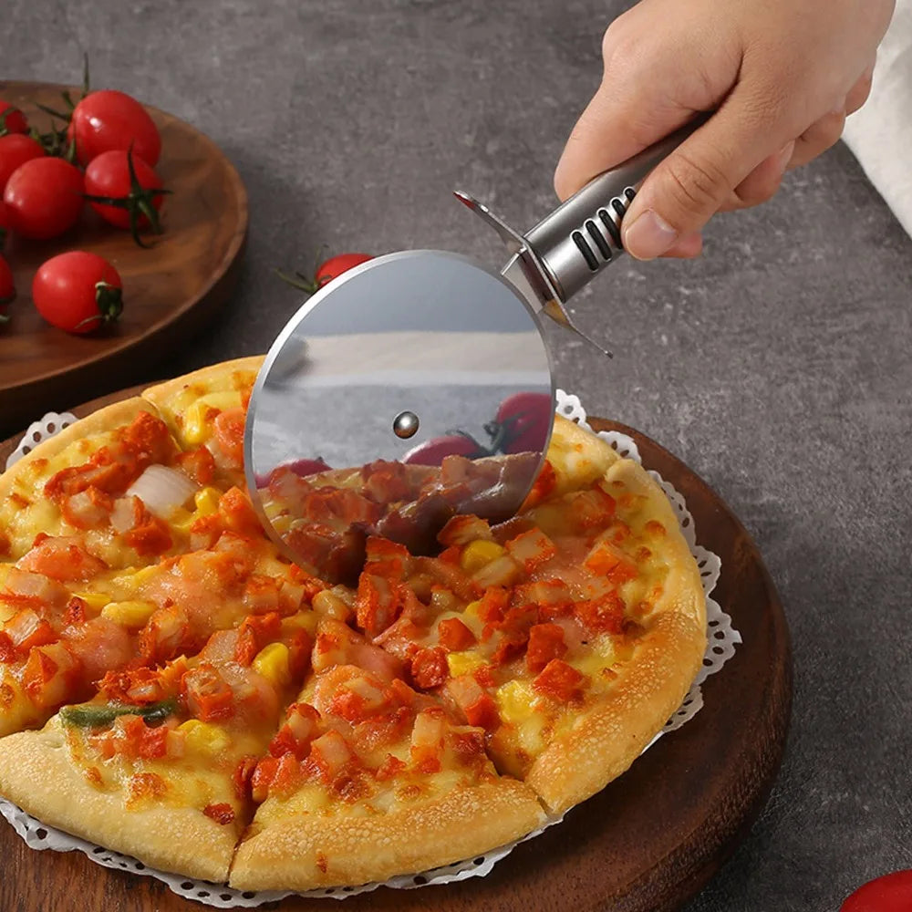 Stainless Steel Pizza Cutter & Spatula Set – 2-Piece Kit