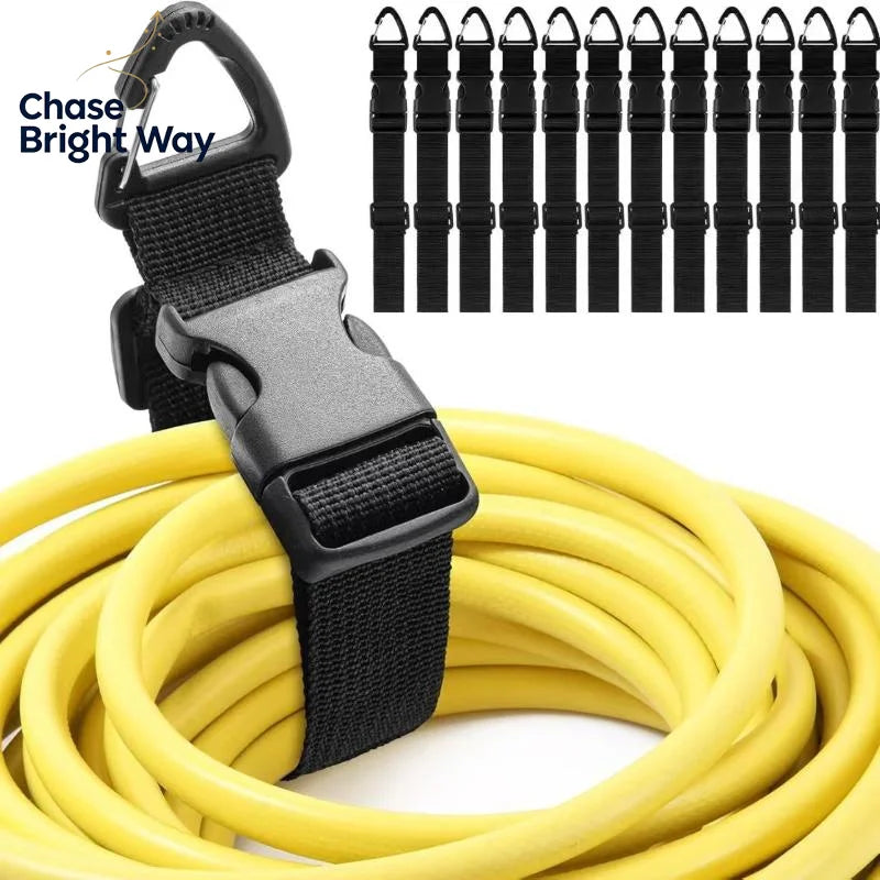 Heavy-Duty Adjustable Nylon Storage Straps 2/4-Pack Hose Ties