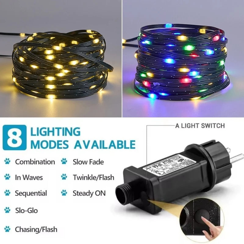 24V LED Fairy String Lights 10m–100m | Outdoor Christmas Garland