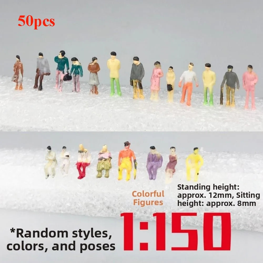 Scale Model People Figures – Assorted Poses, 10/50pcs