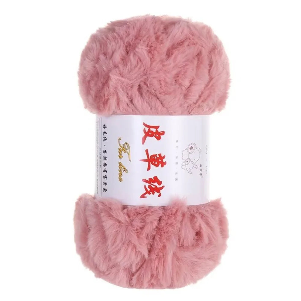 100g Faux Fur Yarn – Fluffy Chunky Anti-Pilling Knitting Yarn