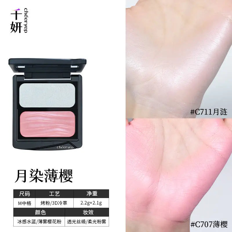 Spring Blooms Baked Blush & Highlighter Palette – Long-Lasting