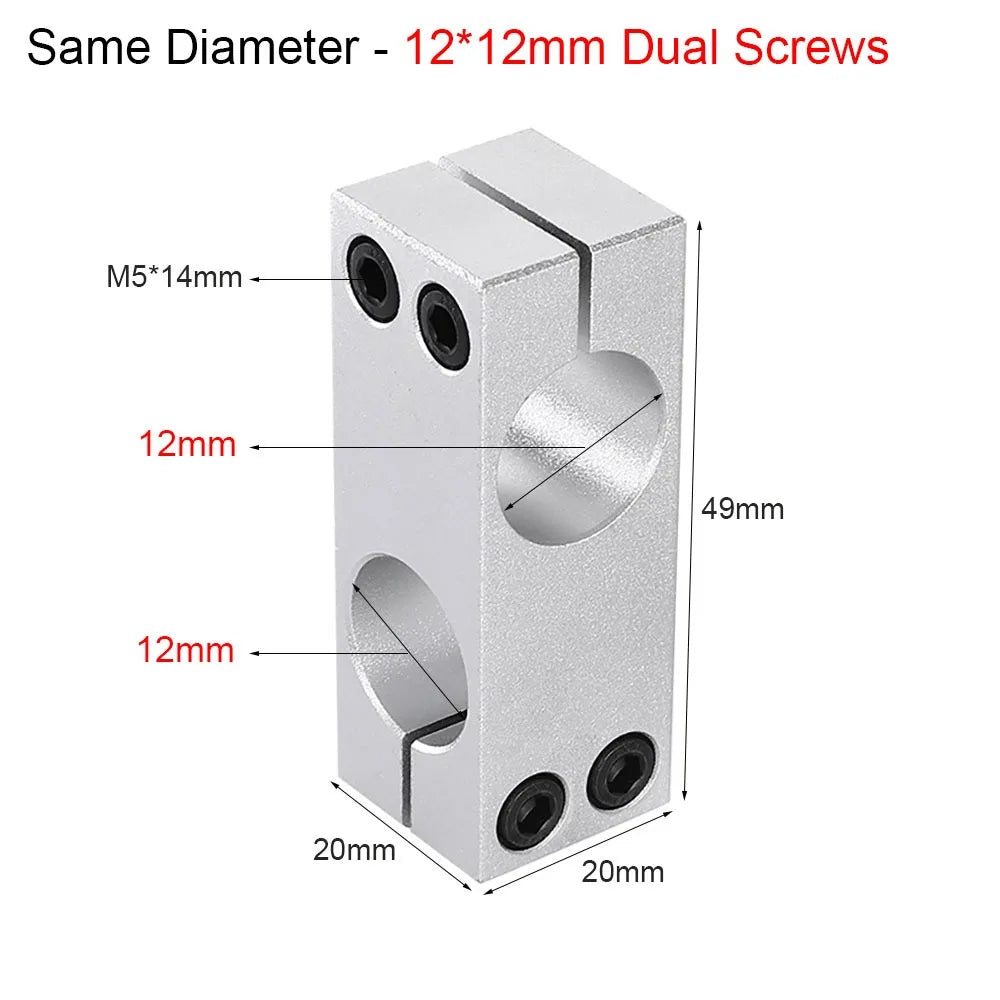 Aluminum Alloy Cross Clamp – Optical Axis Pipe Fixing Bracket