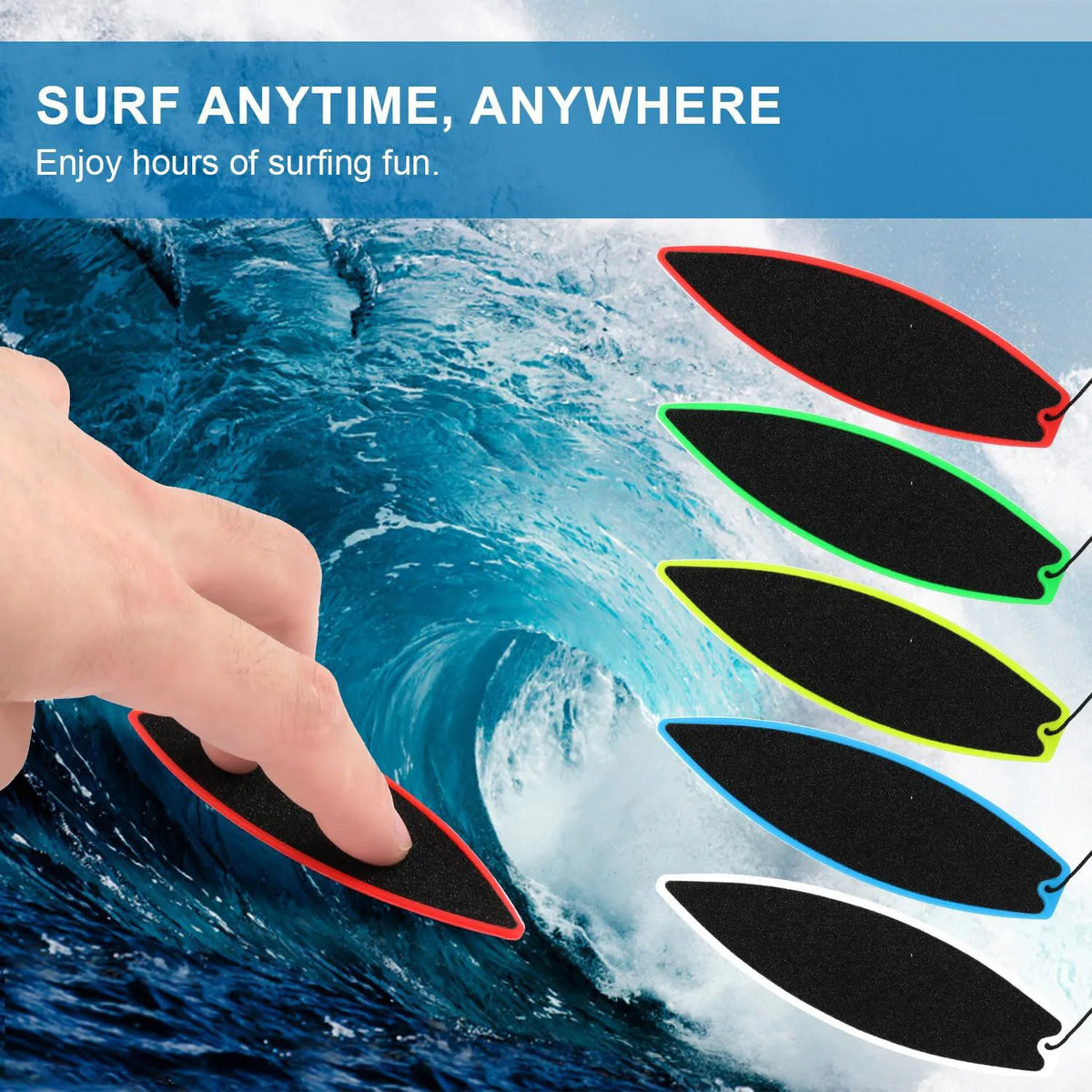 Mini Finger Surfboard Toy – Fun Air Pressure Trick Board 1–5 Pack