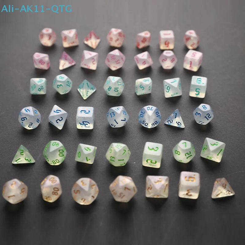 7-Piece Polyhedral Dice Set D4–D20 | DnD RPG Acrylic Dice