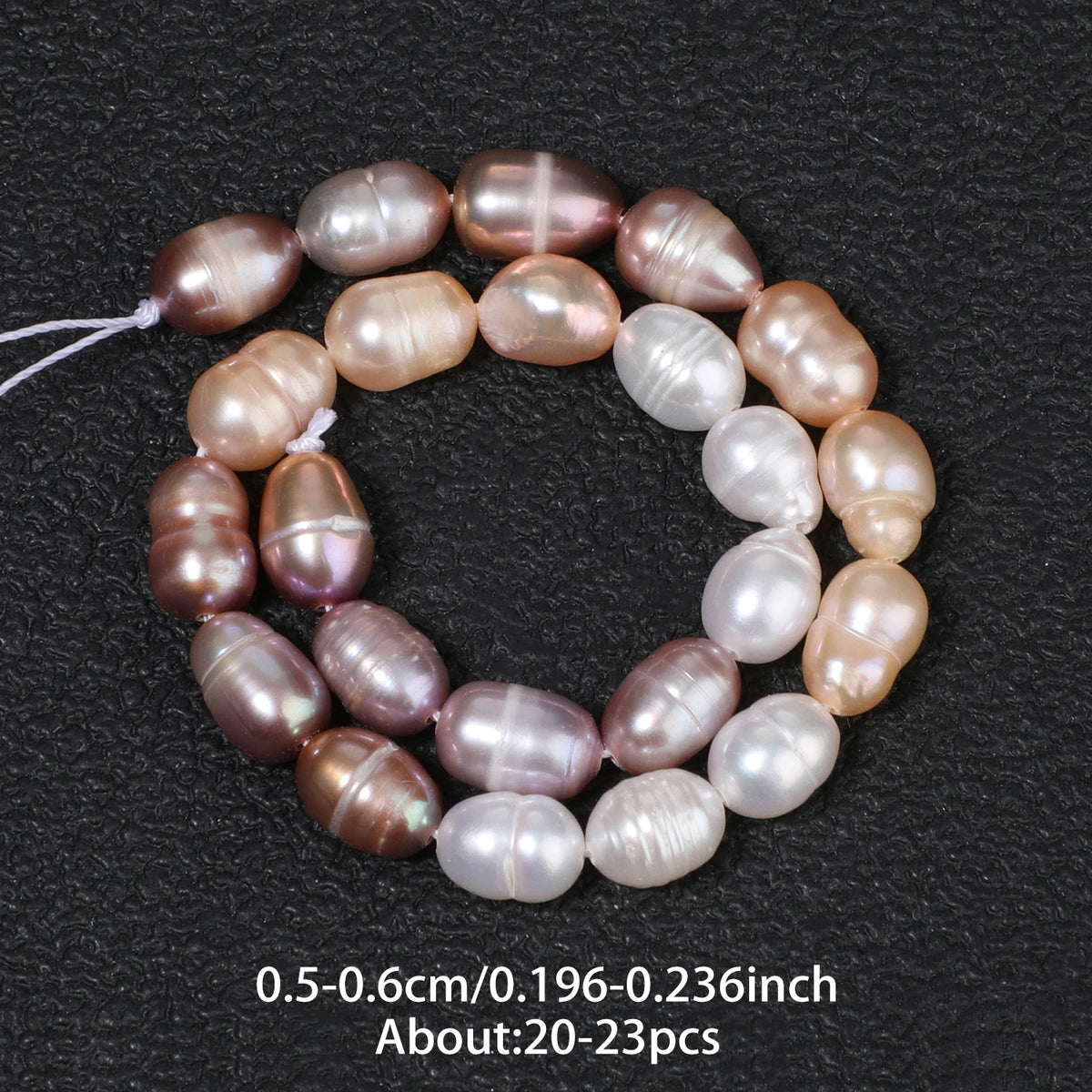 Natural Freshwater Pearl Loose Beads – Pink White Purple Rice Shape