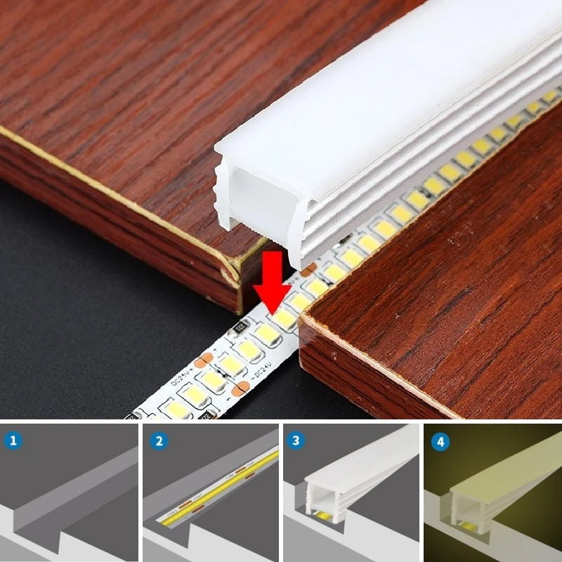 Recessed Silicone LED Neon Tube IP67 Waterproof – 1–5m