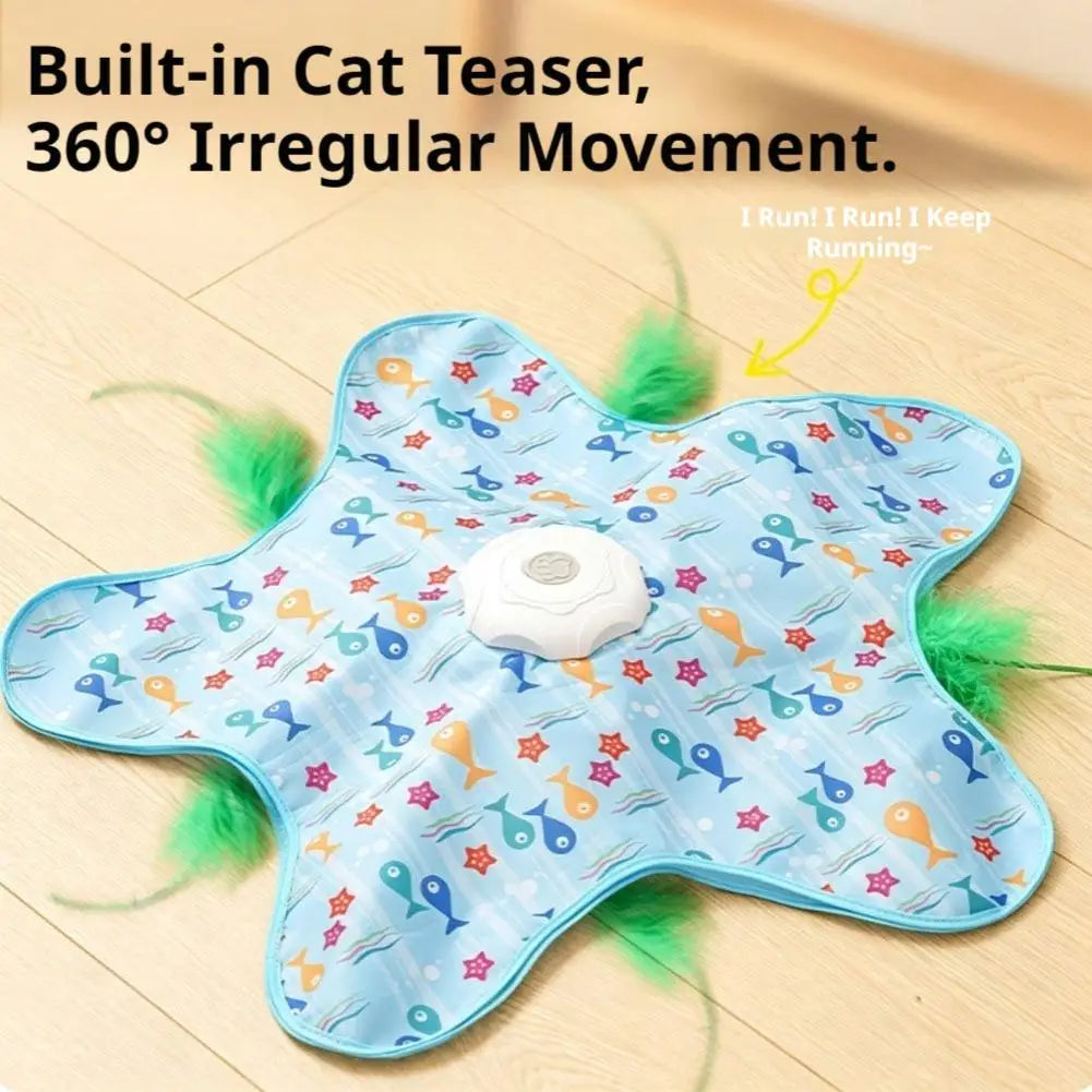 Interactive Hide & Seek Cat Toy – Feather Motion Mouse