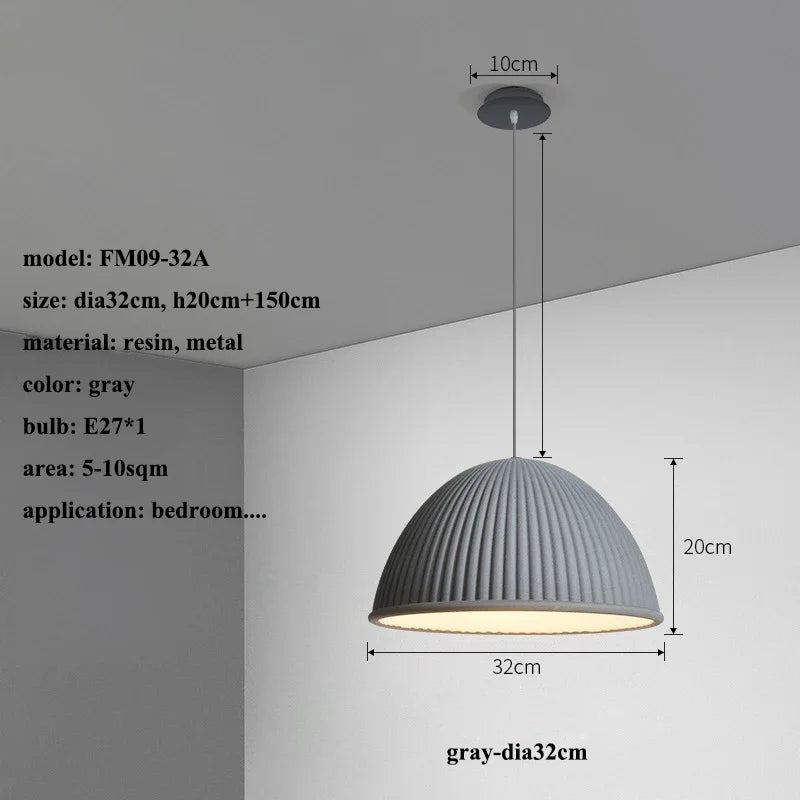 Wabi Sabi Semicircle LED Pendant Light | Modern Hanging Lamp