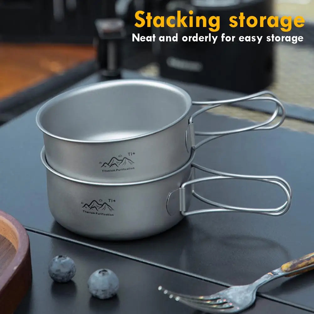 Ultralight Titanium Camping Pot – Portable Outdoor Cookware