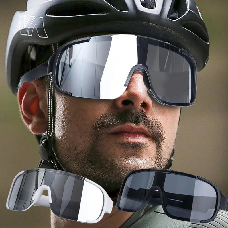 Windproof Oversized Sports Sunglasses – UV Cycling Goggles