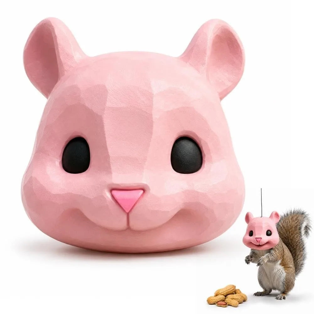 Dinosaur Squirrel Head Feeder – Colorful Plastic Garden Ornament