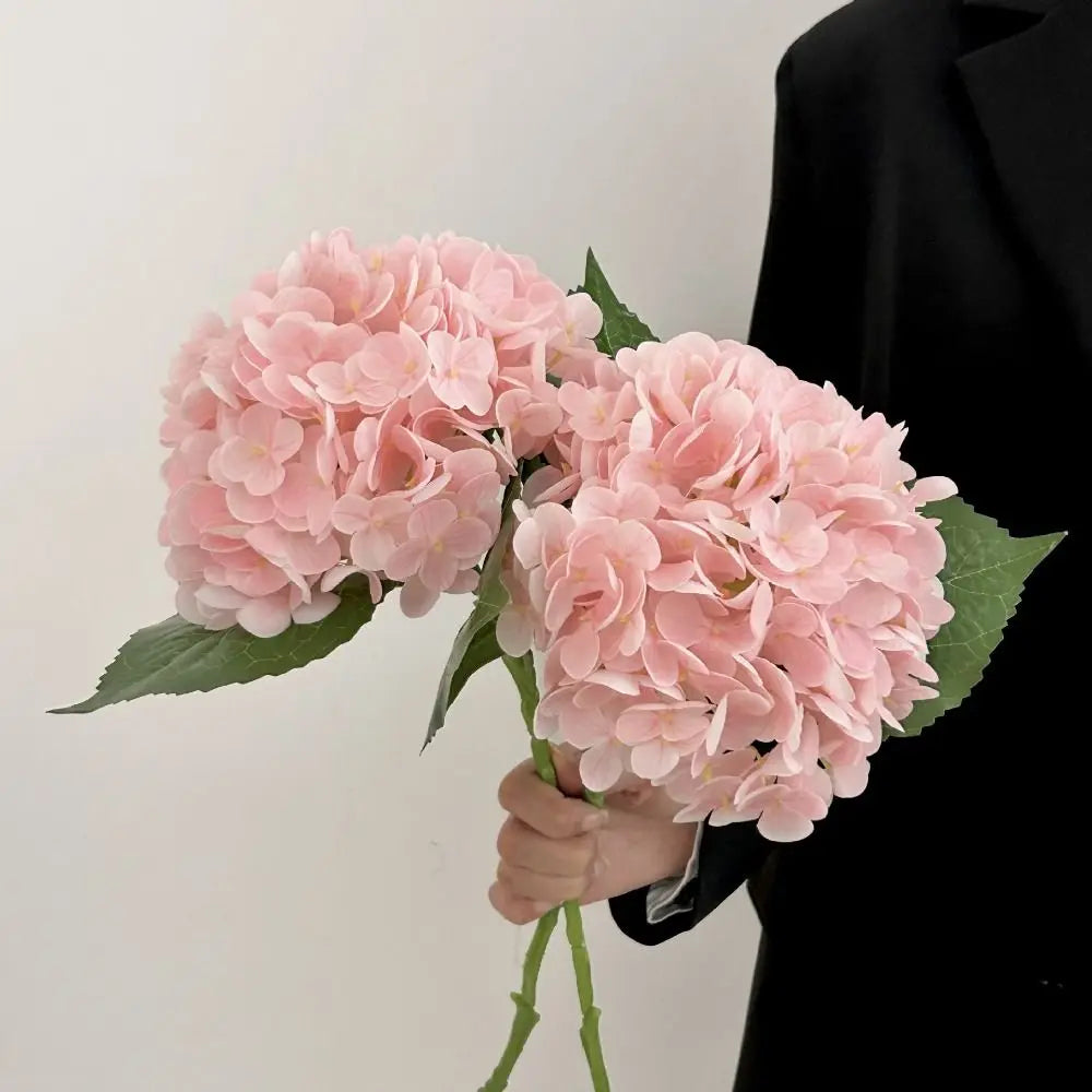 Silk Hydrangea Artificial Flower Head – Large 3D Realistic