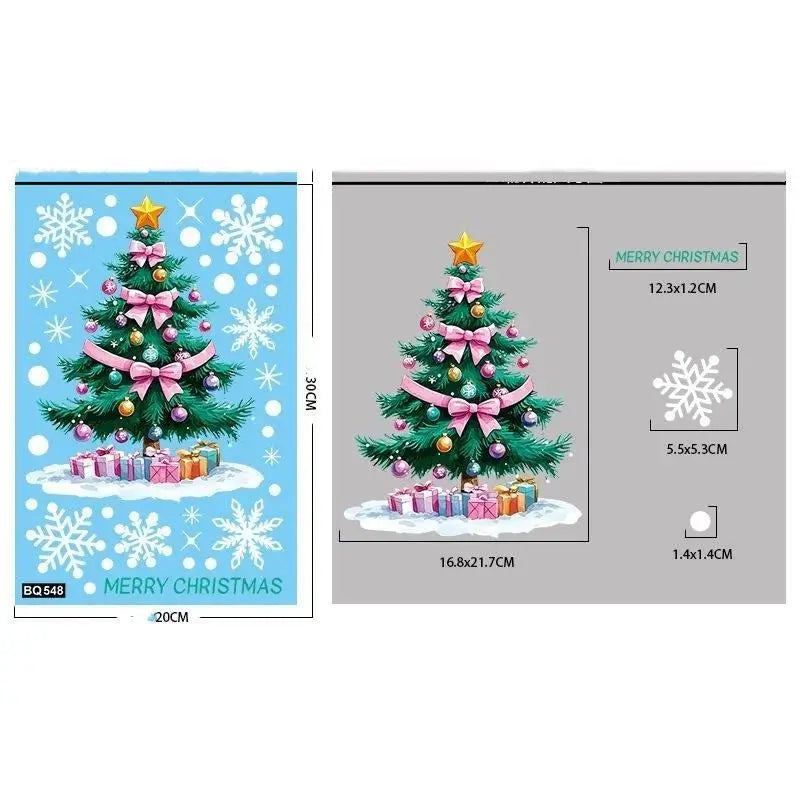 Christmas Window Clings – Removable Self-Adhesive PVC Decals