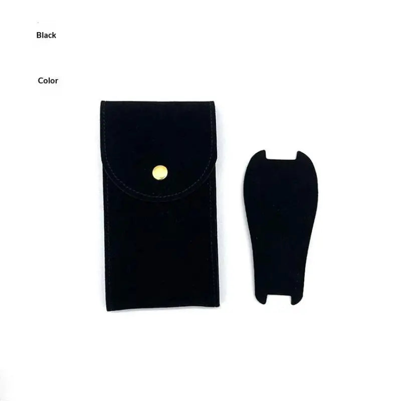 Velvet Watch Storage Pouch – Soft Lining & Snap Closure