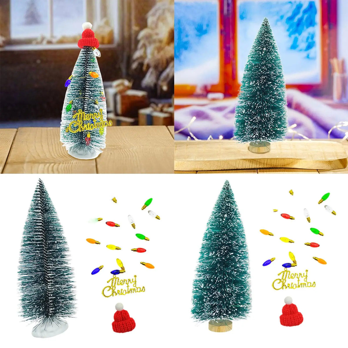 Mini Iron Wire Christmas Tree Sculpture | Holiday Tabletop Décor