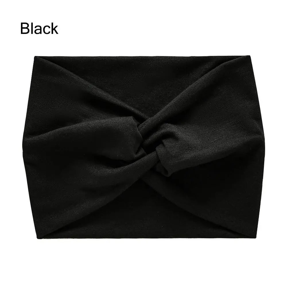 Wide Twisted Turban Headband – Boho Yoga Head Wrap for Women
