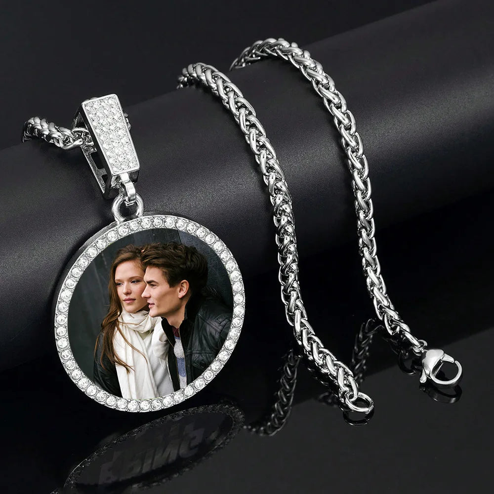 Custom Photo Medallion Necklace – Hip Hop Iced Out Pendant