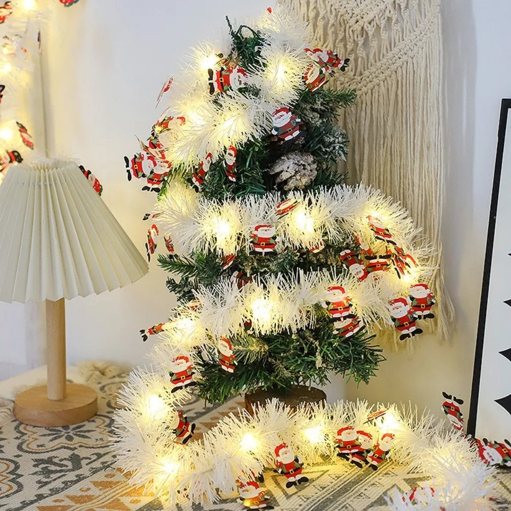 5M Christmas String Lights – Santa & Snowflake Décor Strip