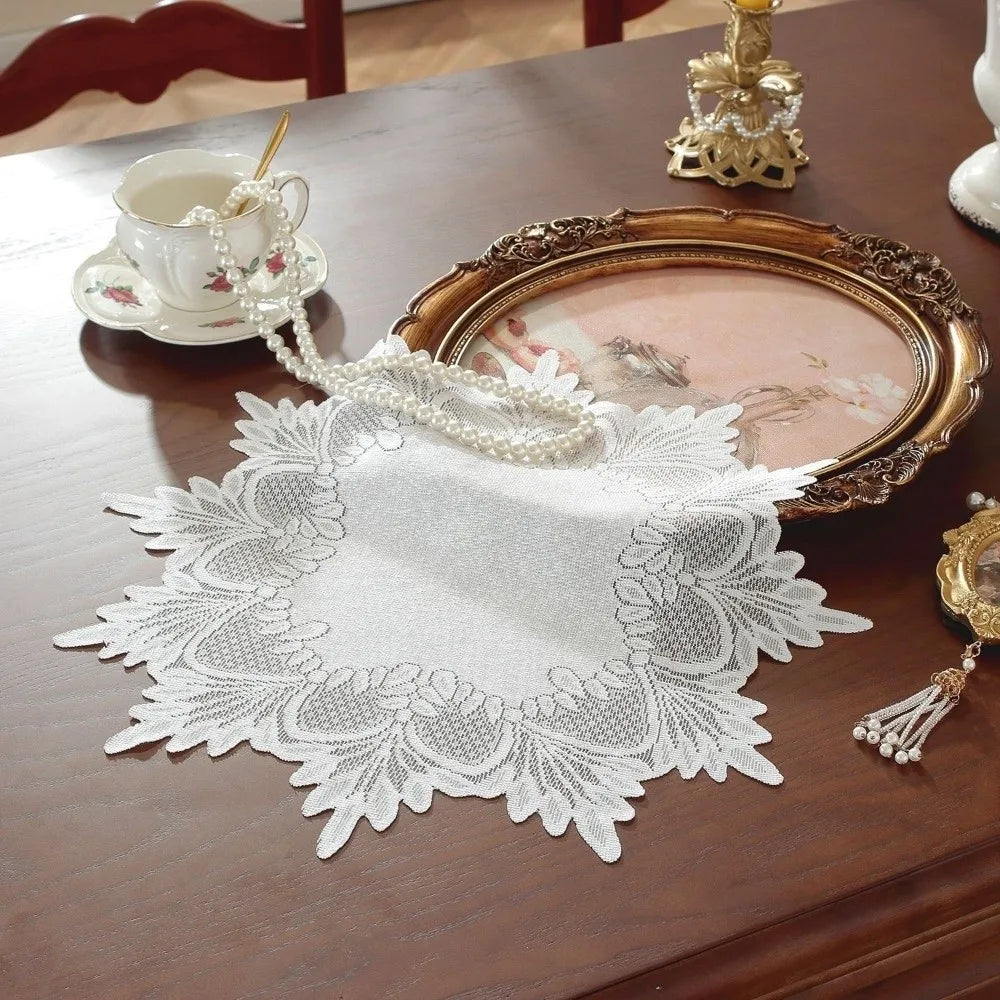 Vintage Lace Doily Placemat – Round Floral Table Mat 40cm
