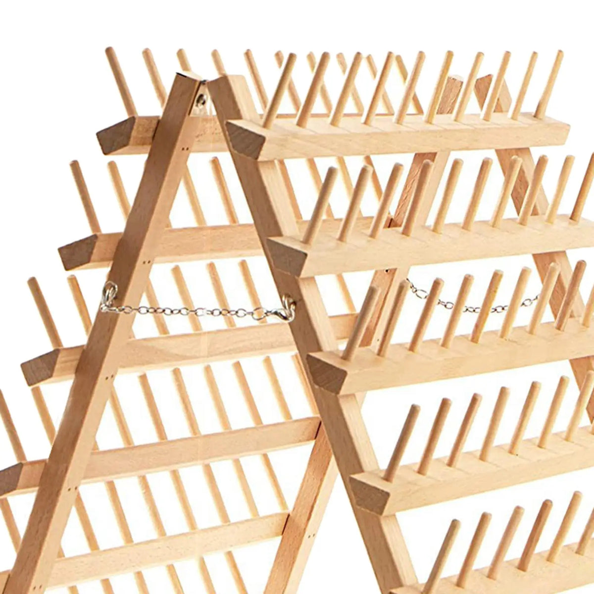 Wooden Foldable 120-Spool Thread Rack & Embroidery Organizer
