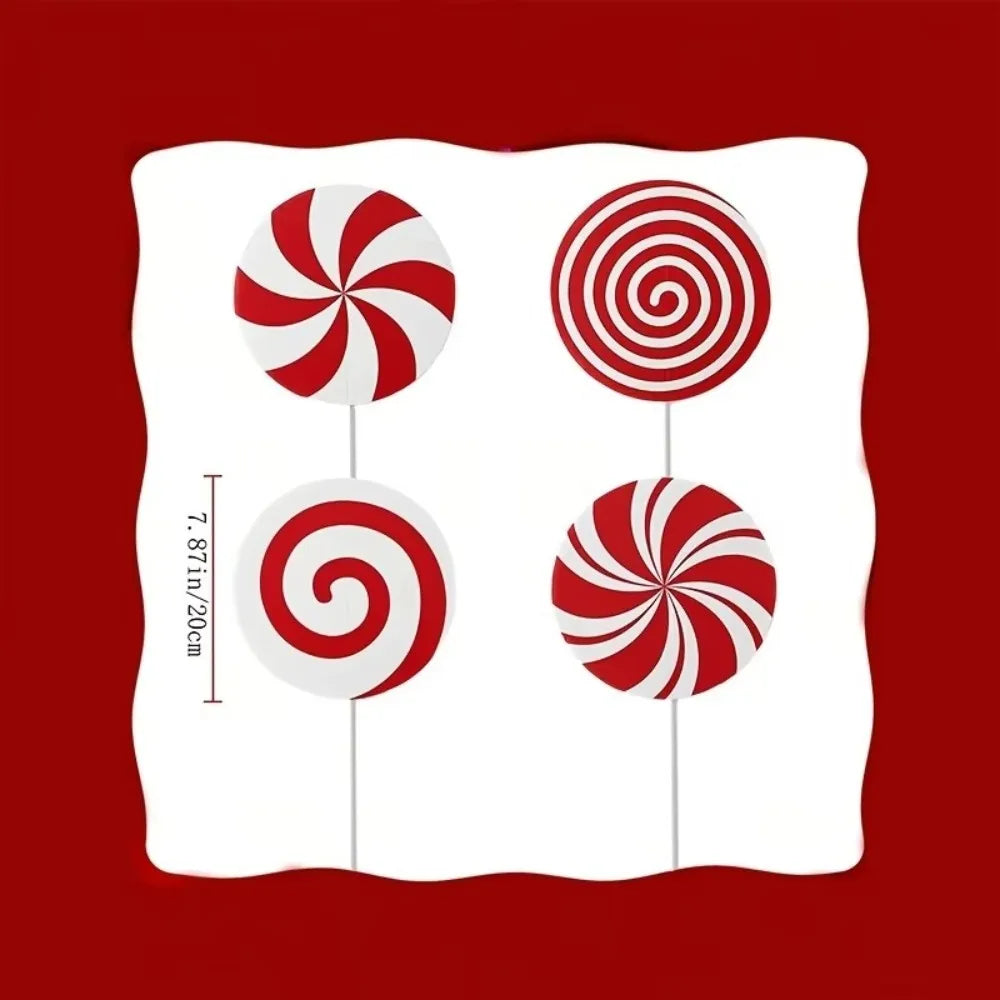 Peppermint Lollipop Christmas Tree Ornaments – 4/8/12 Pcs