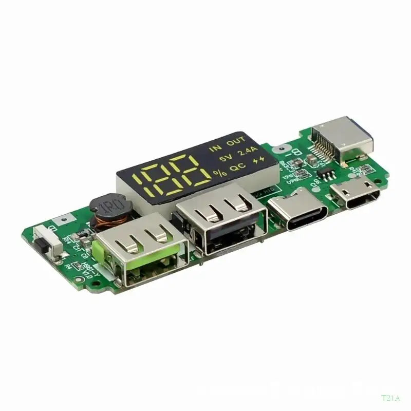 T21A 18650 Battery Charging Board – Dual USB Power Module