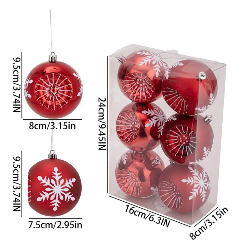 Plastic Christmas Ball Ornaments – Shiny & Matte 4-Piece Set