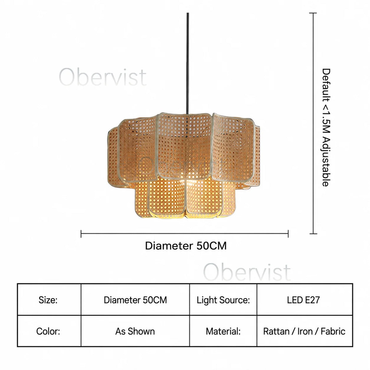 Wabi Sabi Rattan Pendant Light – Boho Hanging Ceiling Lamp