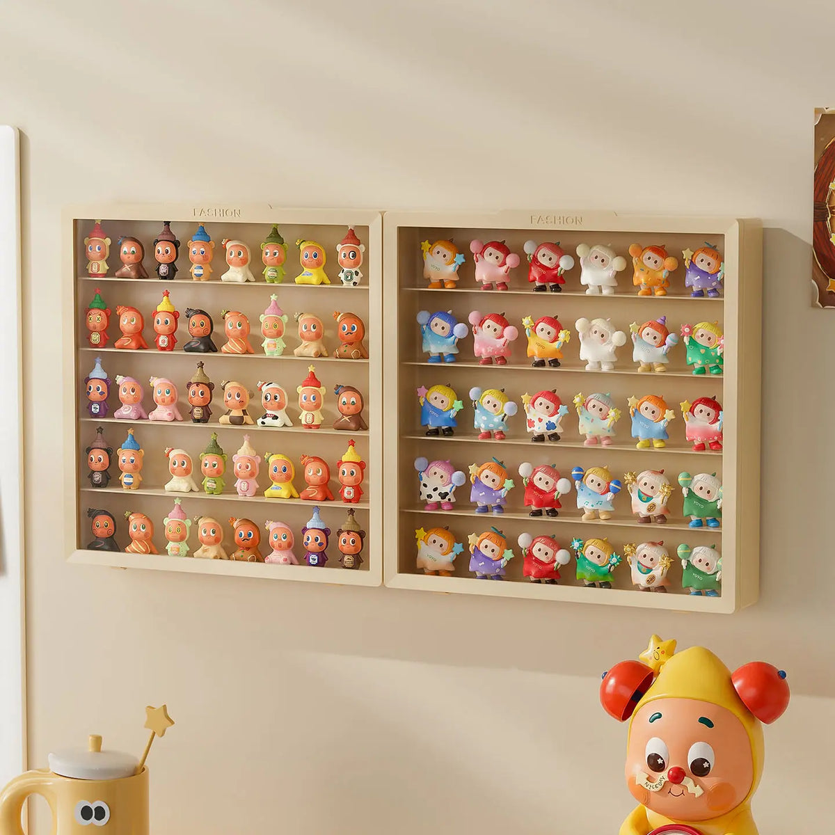 Wall Mounted Clear Display Case for Mini Figures & Collectibles