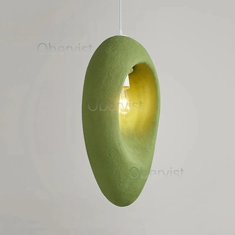 Wabi Sabi Mango Pendant Lamp – Green E27 LED Chandelier