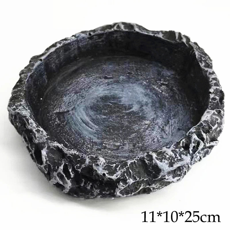 Stone Reptile Food & Water Bowl – Bearded Dragon Dish