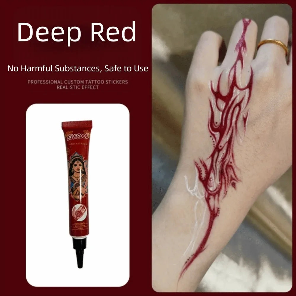 Henna Paste Cone – Black & Brown Temporary Mehndi Body Art