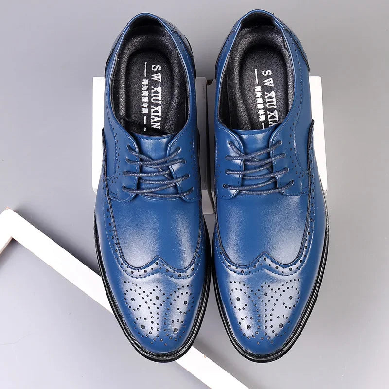 Men's Oxford Brogue Dress Shoes – Lace-Up Business Formal