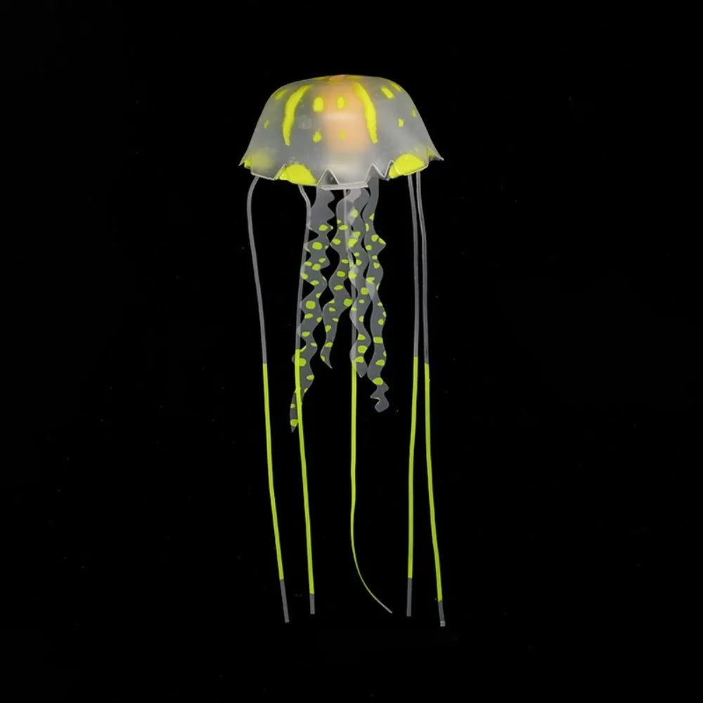 Silicone Glowing Jellyfish Aquarium Ornament | Fish Tank Decor