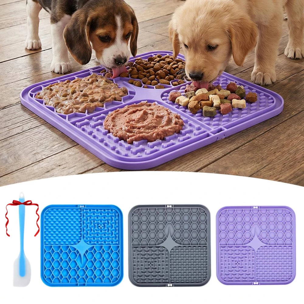 Silicone Pet Licking Mat – Slow Feeder & Bath Distraction Pad