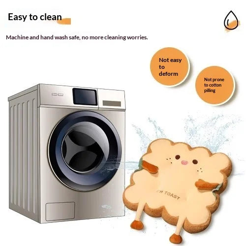 Toast Shaped Memory Foam Seat Cushion – Anti-Slip Chair Pad