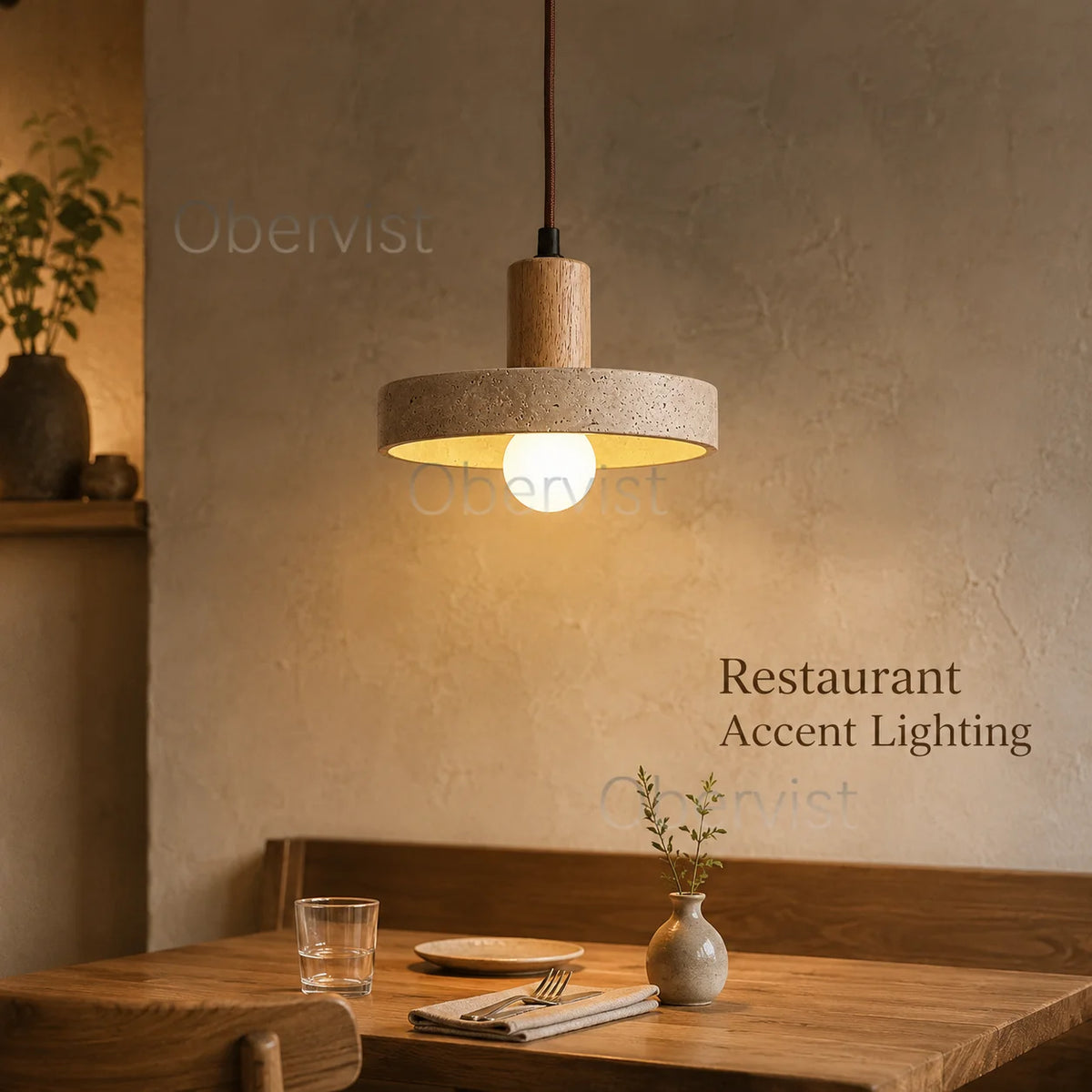 Wabi Sabi Natural Stone Pendant Light E27 – Dining & Kitchen
