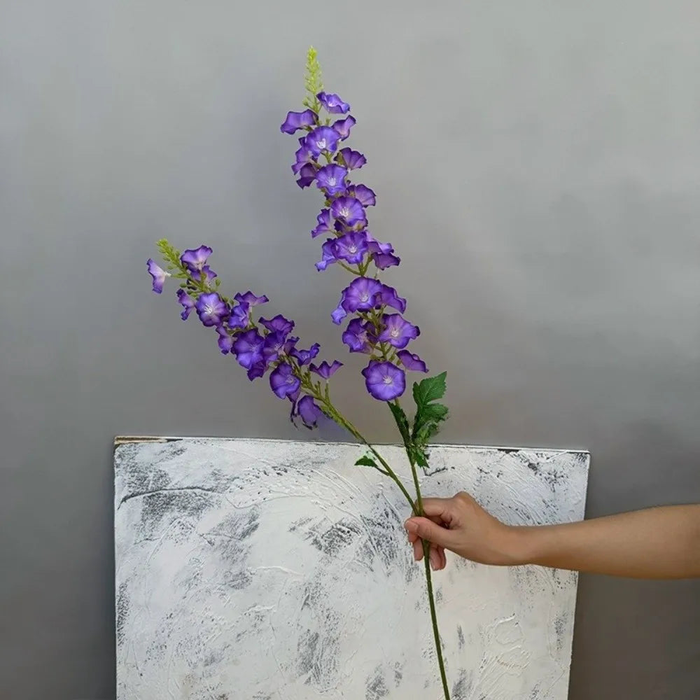 Pink Artificial Larkspur Silk Flower Stems – Faux Floral Bouquet