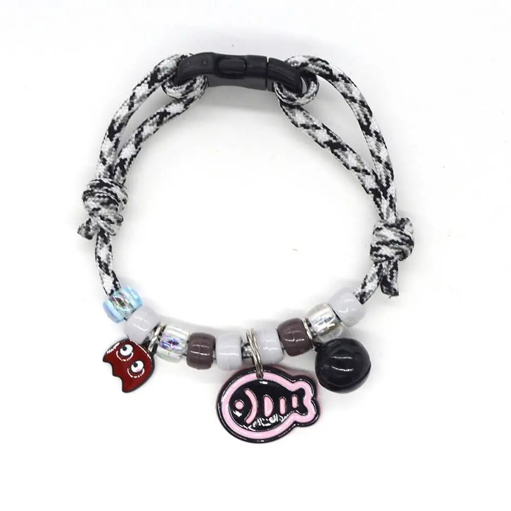 Colorful Braided Cat Collar with Bells – Adjustable Fit