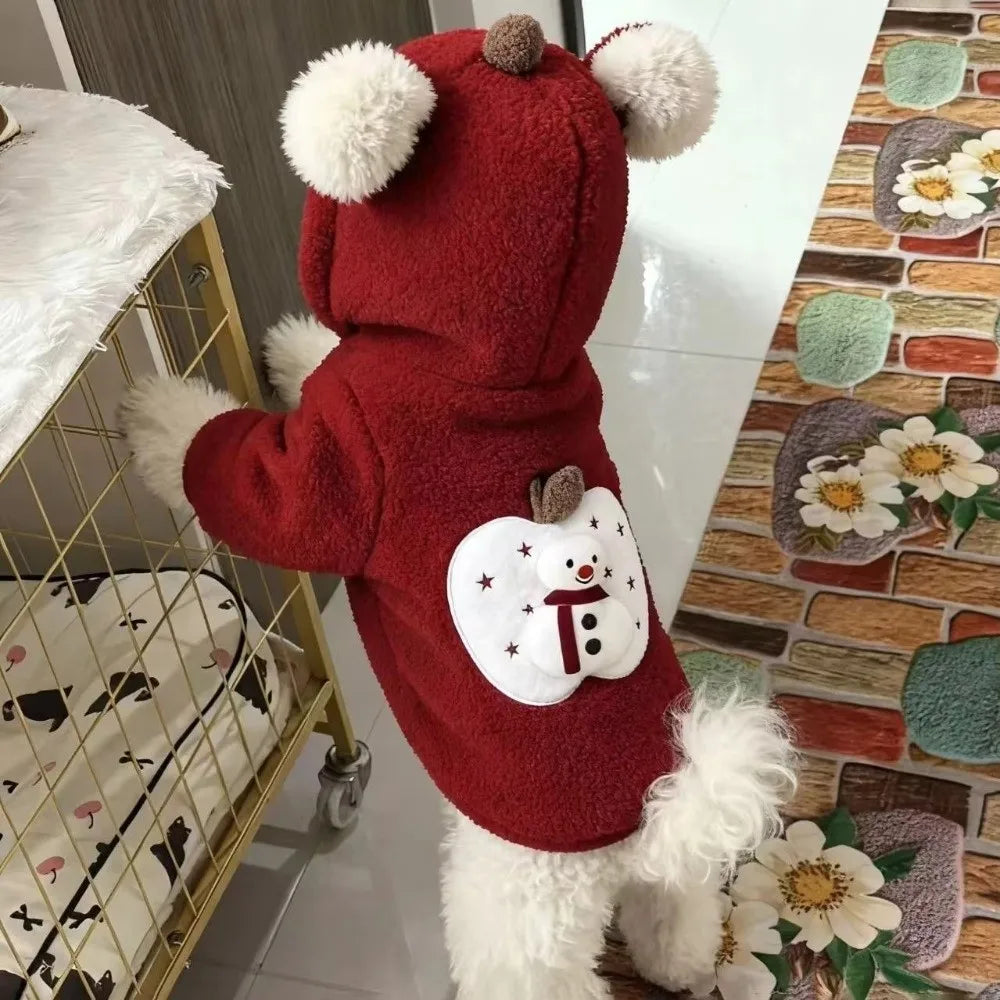 Fleece Pet Hoodie Rabbit Ears Dog Sweatshirt Coat S–XL