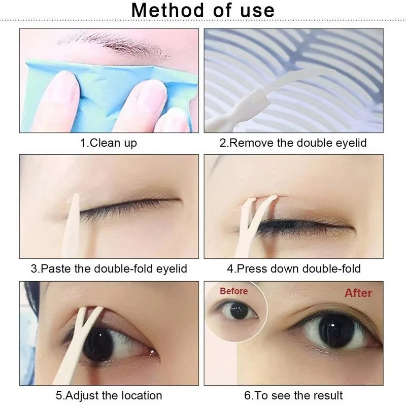 Invisible Double-Fold Eyelid Tape 240pcs – Lace Strips & Tools