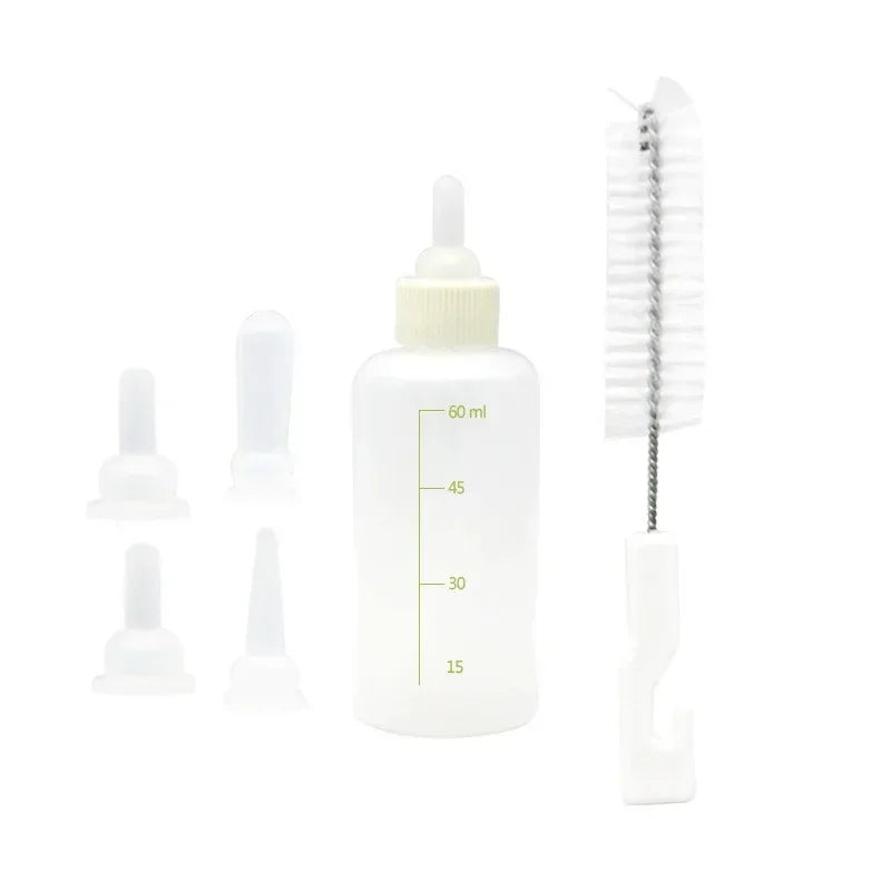 Puppy Kitten Nursing Bottle Set – Newborn Pet Milk Feeder Kit
